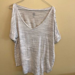 Flowy lace up sleeves top